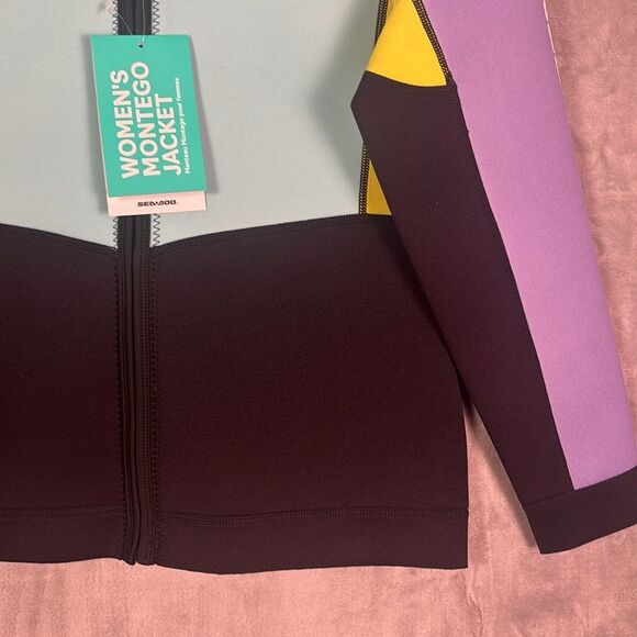 NWT BRP Seadoo Wet Suit 3mm Neoprene UV Protect Lilac Full Zip Jacket Size Large - Picture 5 of 12